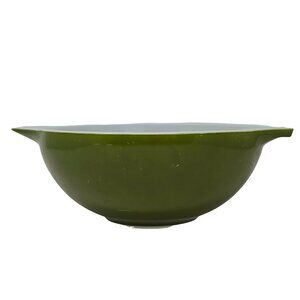 Vintage Pyrex 444 Olive Verde Avocado Green Cinderella Mixing Bowl 4 Quart